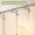 thumbnail image 6 of AmazerBath Shower Curtain Hooks, Shower Curtain Rings, Metal Decorative Shower Curtain Hooks Rust Proof, Chrome Shower Hooks for Shower Curtain Liner, Set of 12 Hollow Ball Design, 6 of 7