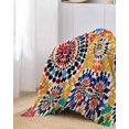 thumbnail image 2 of Colorful Boho Sofa Couch Covers for Dogs, Washable Sofa Throw Cover Single Slipcovers for Armchair with Tassels, Watercolor Abstract Geometric Couch Protector Towel Blanket M 71''x91'', 2 of 8