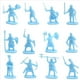 thumbnail image 2 of 1:72 600 / Set Figuras de Plástico de Soldado Antiguo Juguete Soldados Arcaicos Hombres Espadachín Figura de Acción DIY Escena de Guerra Juguetes Azul, 2 of 2