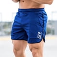 thumbnail image 1 of Faithtur Men Summer Swim Shorts Solid Color Elastic Waist Swimming Trunks, 1 of 2