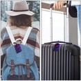 thumbnail image 5 of Square 2Pack PU Leather Starry Nebula Outer Space Cruise Luggage Tag with Privacy Cover and Name ID Tag for Travel Handbags Backpacks Luggage Tags, 5 of 6