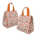 thumbnail image 2 of Pioneer Flower Floral Print Pattern Insulated Lunch Bag for Women & Adults,Large Portable Soft Cooler Lunch Bag,Thermal Food Storage Tote with Pearl Cotton,8.66L,8.75x5.75x9.5 Inch, 2 of 6