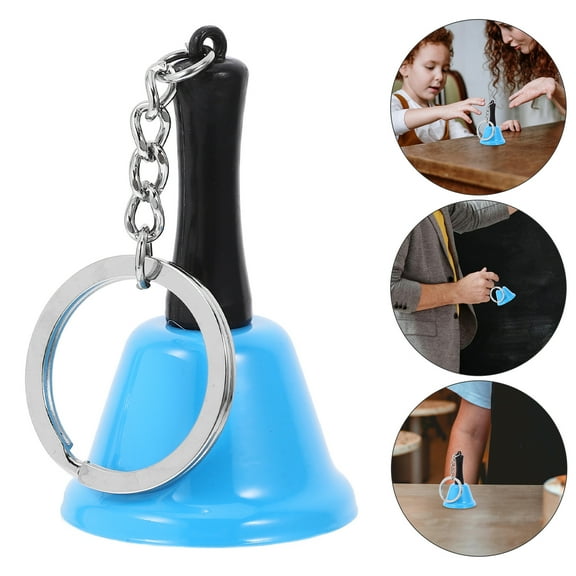 Hand Bell Ringing Bell With Handle Dinner Bell For Inside Classroom Bell For Alarm Jingles Ringing Blue