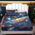thumbnail image 6 of Qpednta Galaxy Sheets Set 3 Pieces Bedding Sets 1 Fitted Sheet with 2 Pillowcases Machine Washable Fitted Sheet Comfortable Bed Sheets Washable Bedding Set for Dorm Apartment, 6 of 7