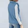 thumbnail image 5 of Usmixi Weekly Deals Winter Fleece Vest for Women Fuzzy Fleece Jacket for Women Plus Size Casual Solid Open Zipper Sleeveless Coats Stand Neck Fluffy Plush Coats Outwear Casual Fleece Vest, 5 of 7
