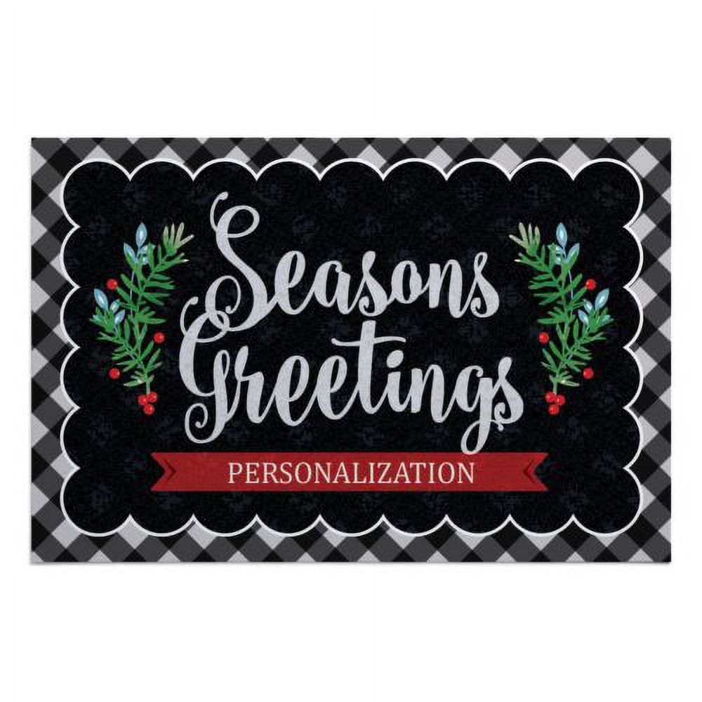 Personalized Seasons Greetings Doormat
