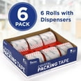 thumbnail image 3 of Darice Heavy Duty Packing Tape with Dispenser - Pack of 6 - Strong and Durable 1.88 x 22 Yds Clear Tape for Moving, Shipping, and Box Sealing, 1-Inch Core, 3 of 6
