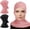 Pink, Black, variant on Miaocao Hijab Cap for Women Adjustable Muslim Stretchy Turban Full Cover Shawl Cap Full Neck Coverage Small and medium