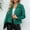 Green, variant on Oplxuo Women's Lapel Collar Zip Up Blazer Slim Fit Elegant Open Front Long Sleeve Casual Cropped Work Office Suit Jackets