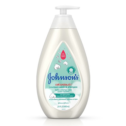 Johnsons CottonTouch Newborn Baby Wash and Shampoo, 27 Oz, 3 Pack