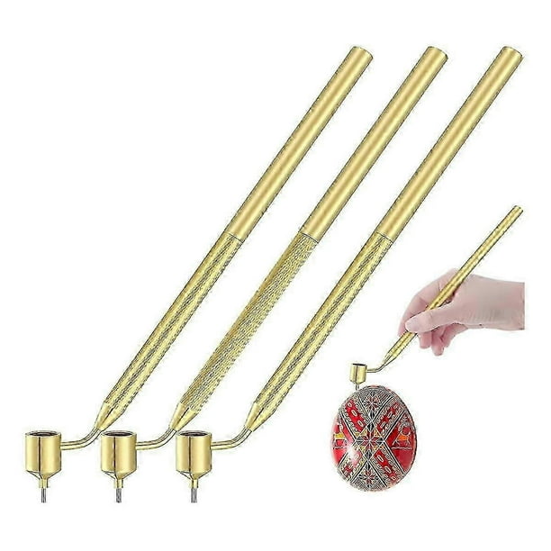 Set of 3 Pysanka Set Hot Wax Drawing Pens for Decorative Arts for Easter Eggs Pysanky Supplies jn