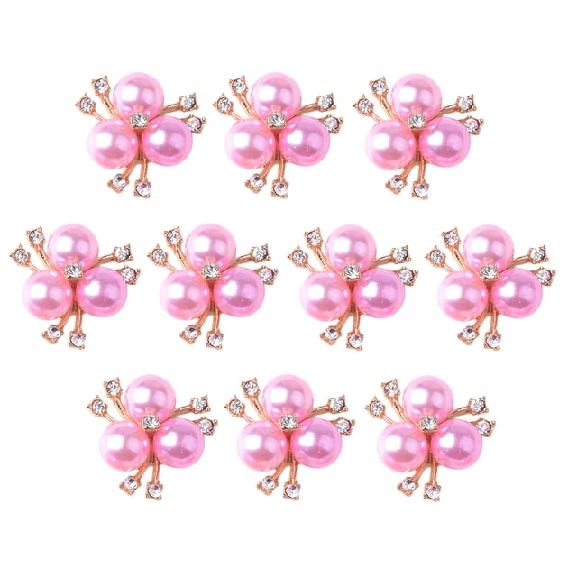 10x Rhinestone Crystal Per Adorno Ftback Flor Rosa Sunnimix Botón de diamantes de imitación Joyería DIY