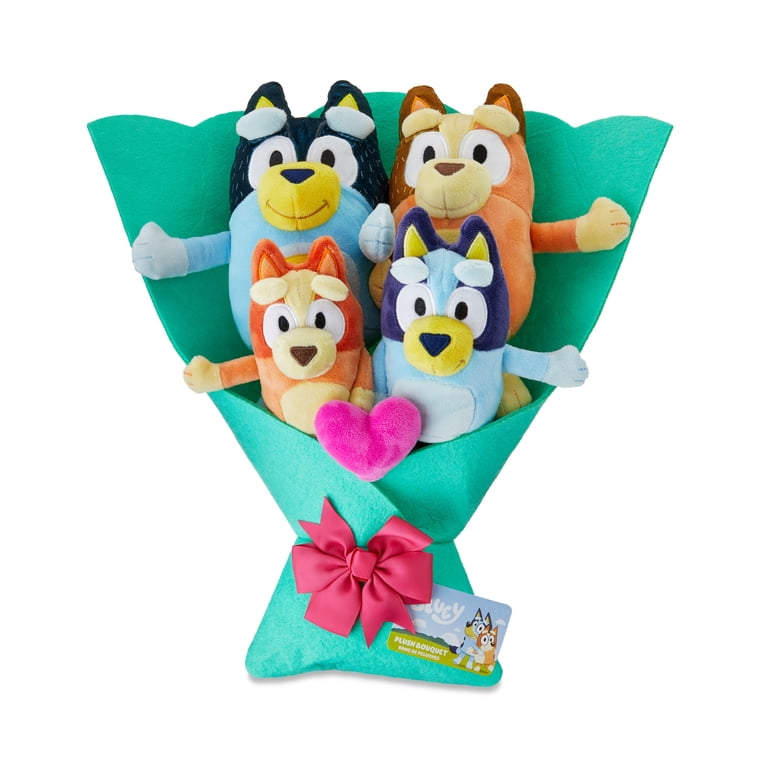 Ruz, Bluey Plush Bouquet, Valentine's Day gift, 5 removable plush