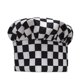 thumbnail image 2 of Gorro de cocinero de cocina profesional, parrilla a cuadros, parrilla en blanco y negro, a cuadros, blanco y negro, 2 uds., 2 of 5