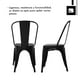 thumbnail image 5 of Set De 2 Silla Tolix Metalicas Restaurante Comedor Exterior negro Big Room KT9908, 5 of 7