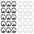 thumbnail image 1 of Miangastore 30Pcs Non-slip Chair Leg Caps Black Plastic U-Shape Stool Leg Caps for Indoor Use, 1 of 8