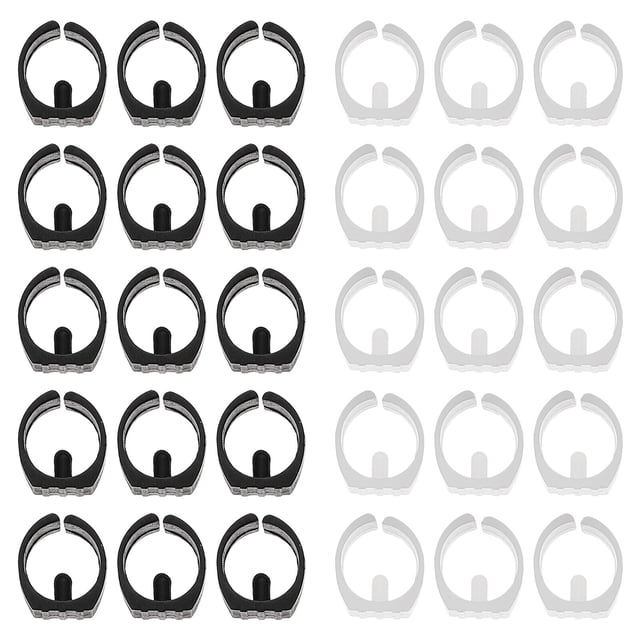 Miangastore 30Pcs Non-slip Chair Leg Caps Black Plastic U-Shape Stool Leg Caps for Indoor Use