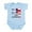 Sky Blue, variant on CafePress - Half Chilean Half American Body Suit - Baby Light Bodysuit, Size Newborn - 24 Months