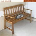 thumbnail image 2 of BSTOPHKL Outdoor Wood  Garden  705Lbs Weight Capacity Acacia Wood Patio  for Porch Lawn Balcony Backyard, Nature, 2 of 7
