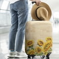 thumbnail image 2 of Beige Sunflower Handwriting Pattern Luggage Cover Fashion Suitcase Cover Baggage Covers Fit 25-28 Inch Luggage (Go Travel), 2 of 5
