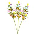 thumbnail image 3 of 3 piezas de púas de flores artificiales para huevos de Pascua, decoración de Pascua, accesorios para arreglos florales falsos, con huevos y mariposas, 3 of 8