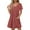 Red, variant on Womens Summer Dress Oversized Polka Dots V-Neck Mid-Length Dress Quick Dry Slim Fit Short Sleeve Ruffle Flowy Dresses