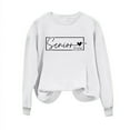 thumbnail image 5 of Olyvenn Senior Class of 2026 Graduation Sweatshirt for Women Oversized Crewneck Long Sleeve Shirt Pullover Teen Giel Clothes White XS, 5 of 5
