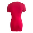 thumbnail image 5 of JIANJIA Summer Dresses for Women Solid Color Sexy Square Collar Short Sleeve Slim Tight Mini Bodycon Dress Activewear,Red,M, 5 of 5