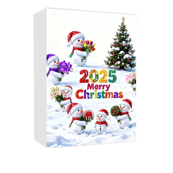 Cheapark Christmas Countdown Advent Calendar - Snowman Style Acrylic Decor, Christmas Tree Pendant Design, Festive Holiday Ornament for Home Decor