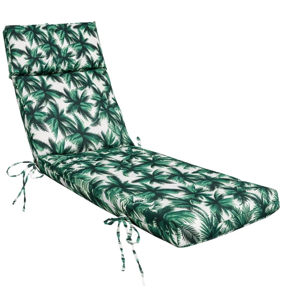FKS LIFE Chaise Lounge Cushion 70x22.3x3.4 Inch Outdoor Lounge Chair Cushions, Lounger Pad Replacement with Fade-Resistant, Removable & Machine-Washable Covers, Ideal for Patio Chaise Chairs