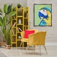 thumbnail image 2 of Stupell Industries Macaw Parrot on Green Gray Framed Floater Canvas Wall Art, design by Jennifer Seeley, 31 x 25, 2 of 9