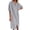 Gray, variant on TFEOQRY Women's Button Down Maxi Dress Cotton Linen Short Sleeve V Neck Casual Loose Split Hem Sundress