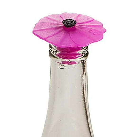 Charles Viancin Purple Orchid Poppy Bottle Stopper