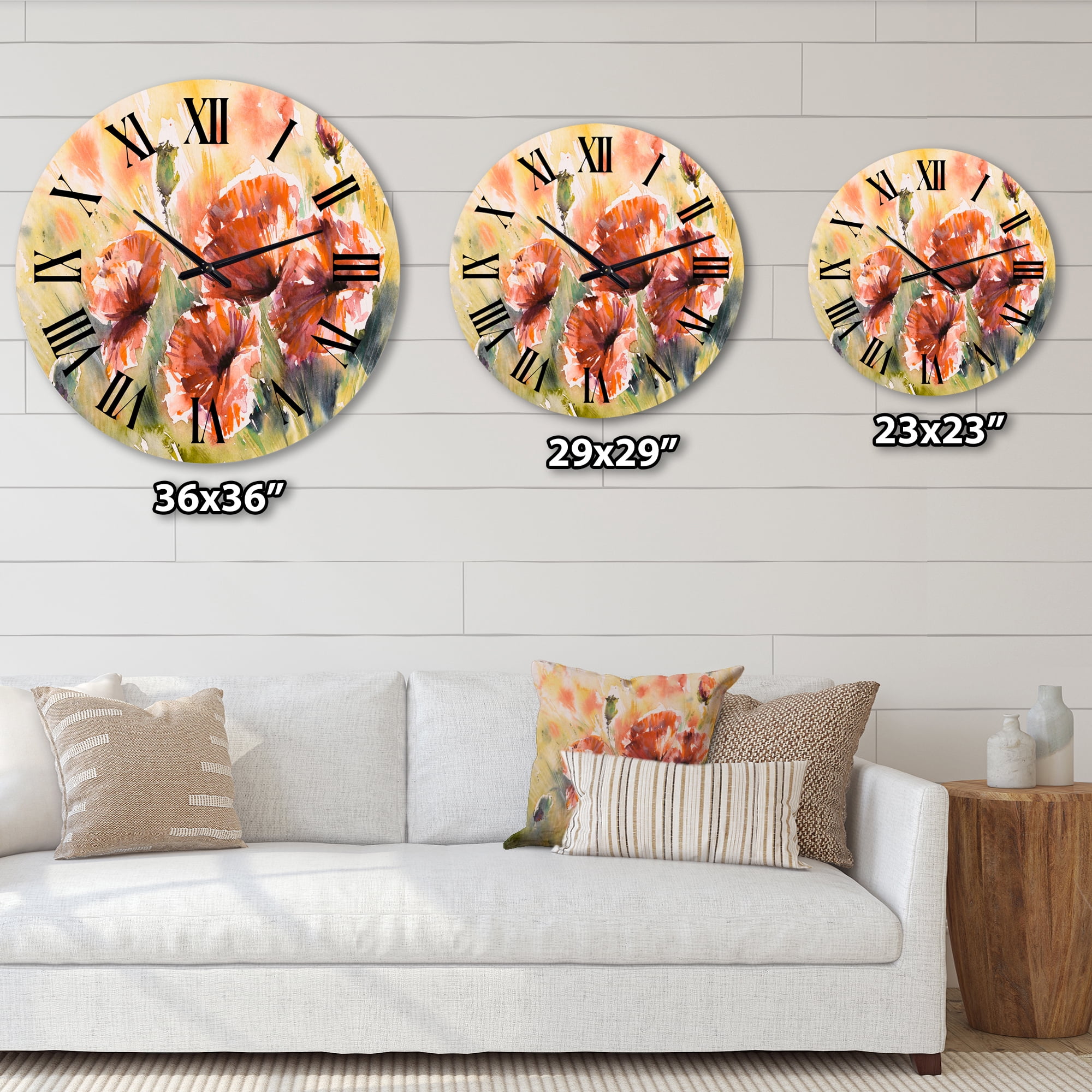 Designart 1 in Quartz Traditional Wall Clock