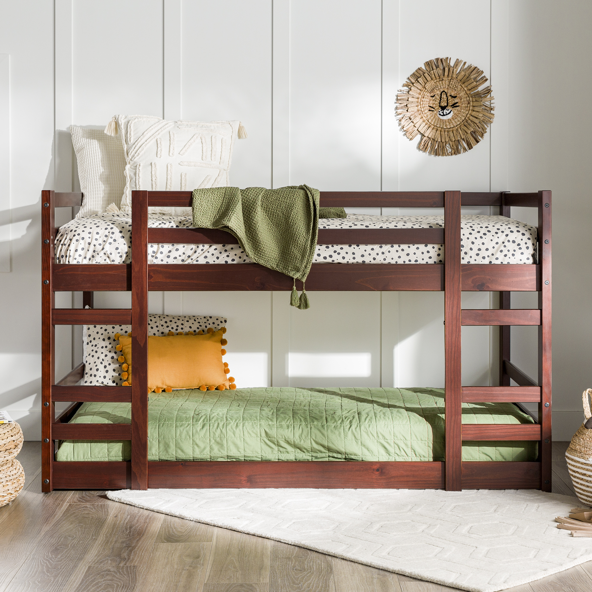Manor Park Transitional Youth Twin Over Twin Bunk Bed Frame, Espresso - image 2 of 17
