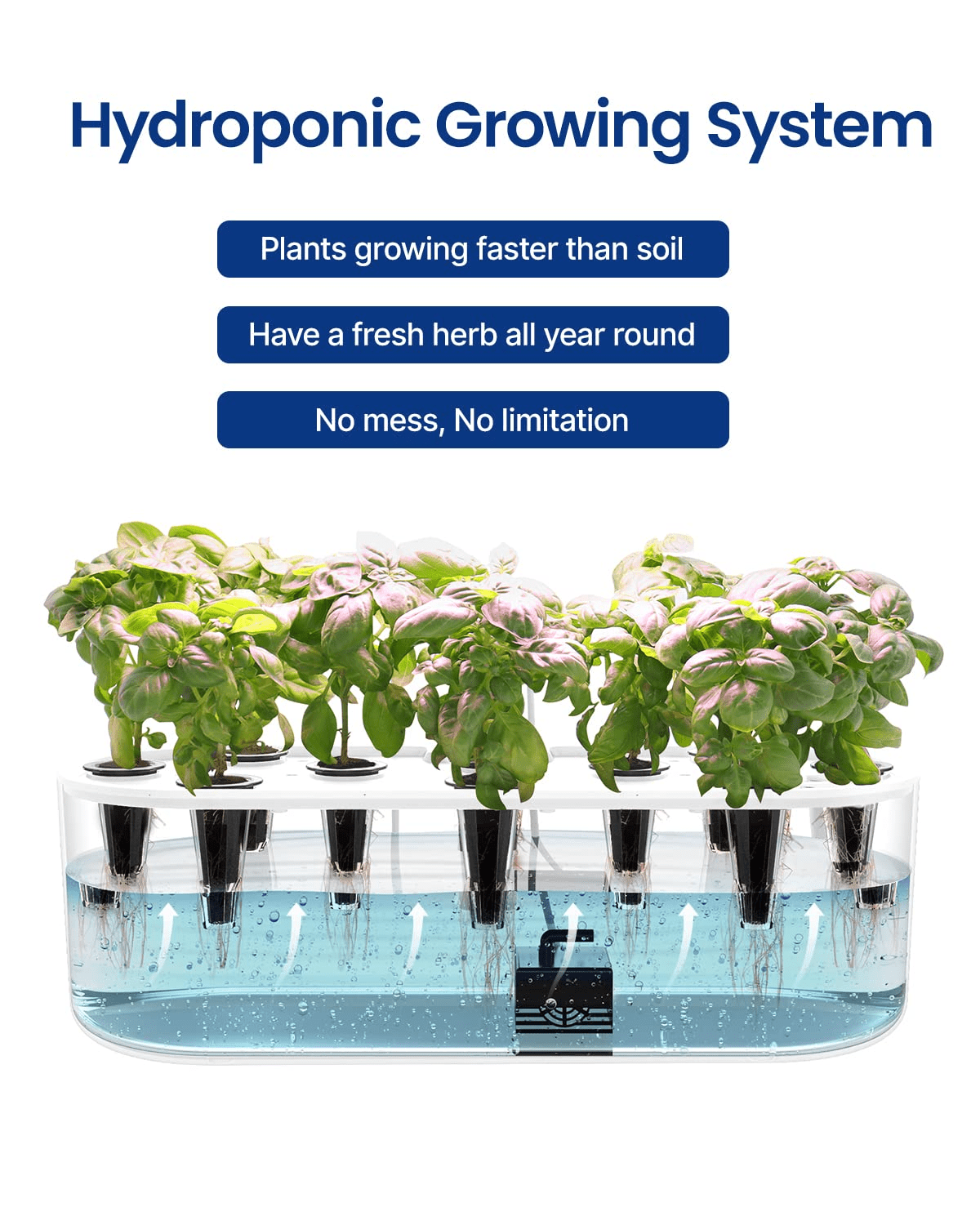 Buy iDOO Hydroponics Growing System Up to 19.72, 10 Pods Indoor Herb Garden with Grow Light