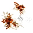thumbnail image 1 of Tarjeta de Bienvenida Advancent 2x Flores para Bodas y Fiestas Naranja, 1 of 6