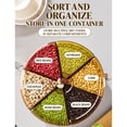 Revolving Bins Rotating Dry Food Dispenser, 6-Compartment Countertop Grain Storage Bin ...