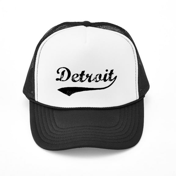 CafePress - Vintage Detroit - Adjustable Unisex Printed Trucker Hat with Mesh Back