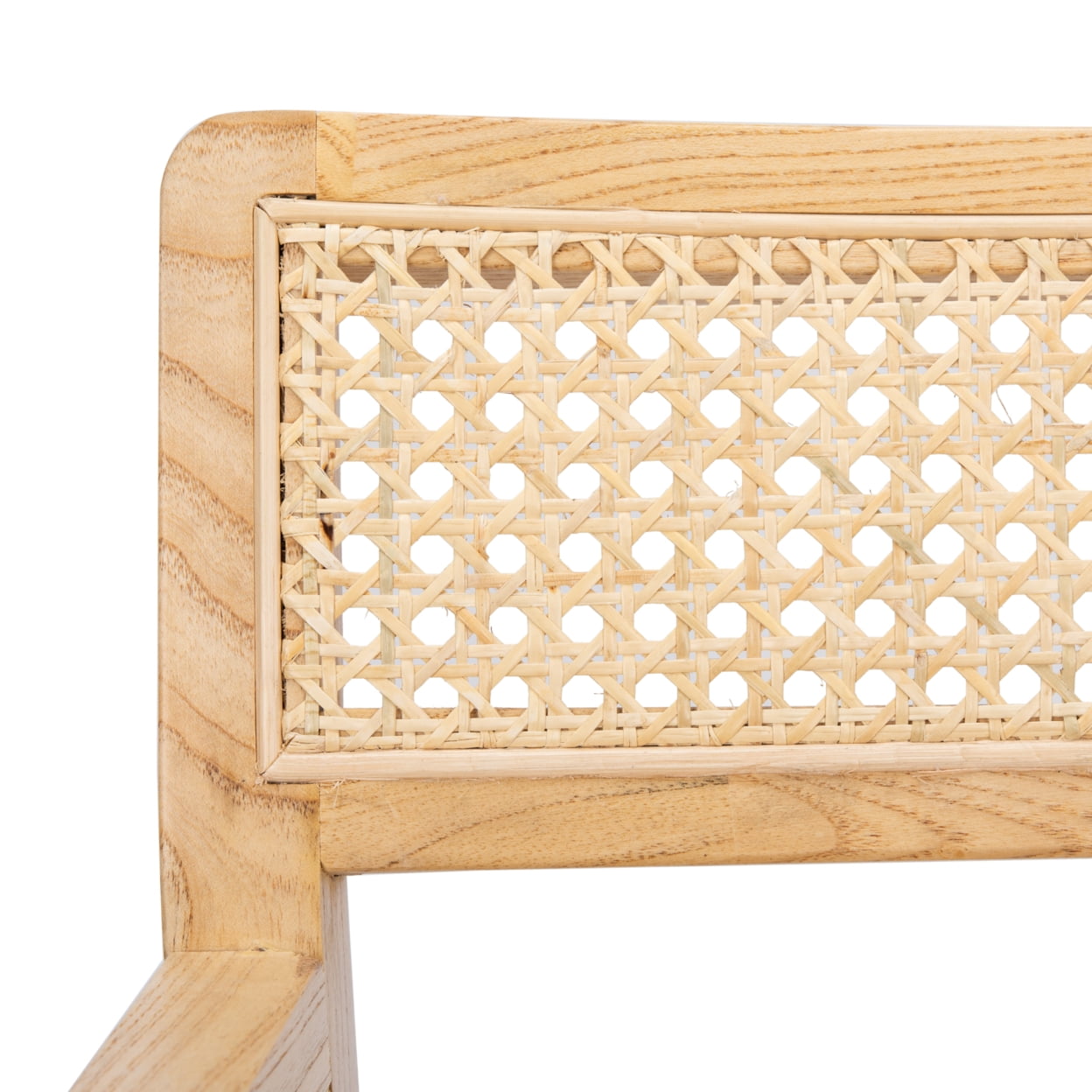 SAFAVIEH Lula Cane Nautical Solid Accent Chair, Natural