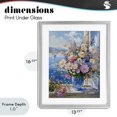 thumbnail image 4 of Stupell Industries Tropical Beautiful Bouquet on Ledge Gray Framed Print Under Glass, 13 x 16, by Creative Studio, 4 of 8