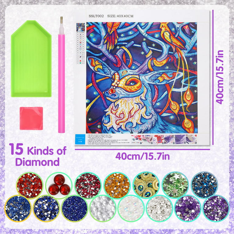 5D Painting Kits for Kids Age 9 10 11 12 13, Elk Embroidery Art DIY Craft  Paintings Kits Gifts for 7-11 Years Old Girls Teens Boys Diamond Art Toys