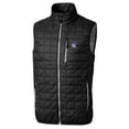 thumbnail image 2 of Men's Cutter & Buck Black Northwestern Wildcats Big & Tall Rainier PrimaLoft Eco Full-Zip Puffer Vest, 2 of 3