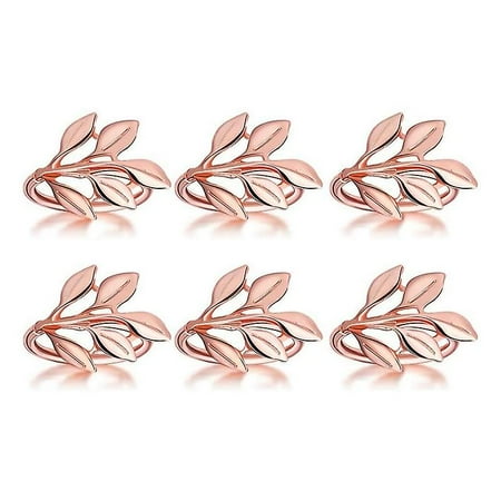 

Napkin Ring For Christmas holiday Dinner Decoration(6pcs rose gold)