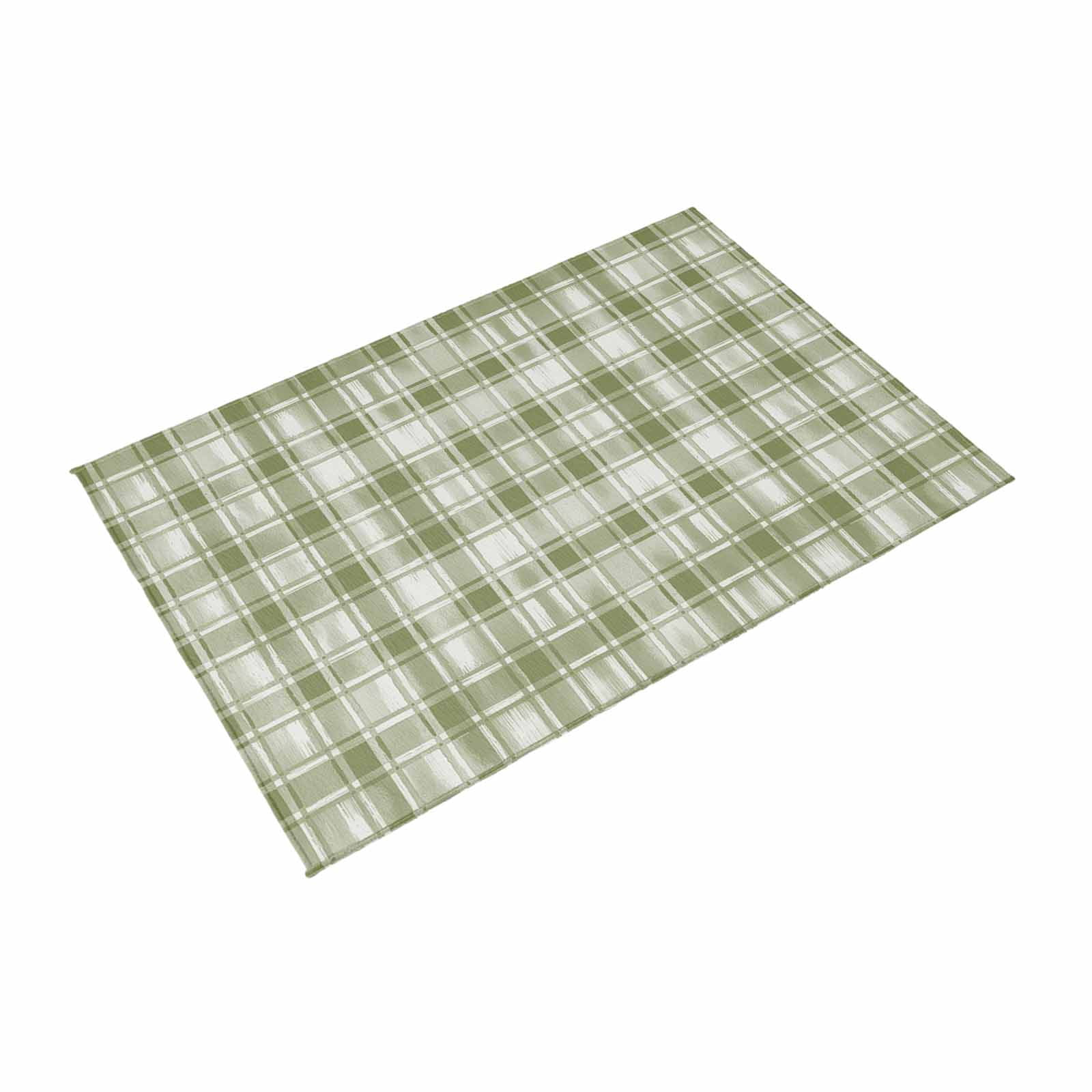 Sage Green Plaid Outdoor Rug 5x8 Ft, Non Slip Washable Area Rug, Modern Art Checkered Farmhouse Patio Rugs Carpet Runner, Large Floor Mat for Indoor/Outdoor Deck Porch Camping