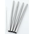 thumbnail image 4 of 4 SUPER WIDE Stainless Steel 9.5" Long x 1/2" Wide Drink Straw Smoothie Thick Milkshake -CocoStraw Brand, 4 of 6