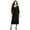 Black, variant on Women's Plus Size Curvy Collection Draped Midi Dress