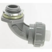 Halex 27691 Liquidtight Connector, 90 deg Angle, PVC