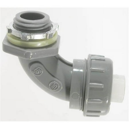 Halex 27691 Liquidtight Connector, 90 deg Angle, PVC