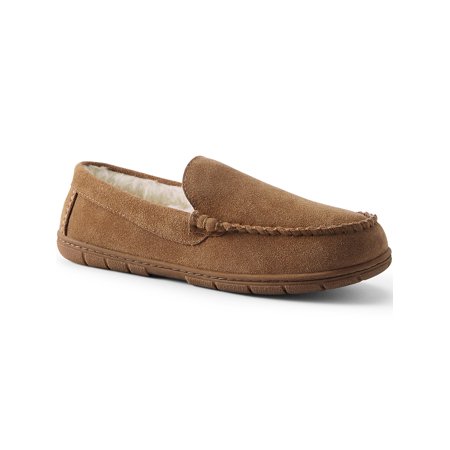 

Lands End Lands End Men s Suede Leather Moccasin Slippers ENGLISH TAN 13